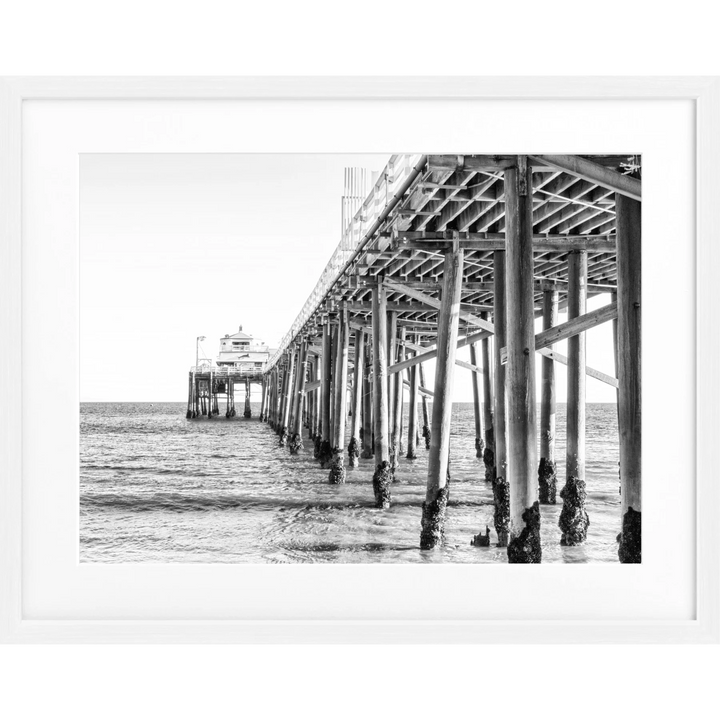Poster Kalifornien Malibu Beach ’Pier’ K91 - Weiss