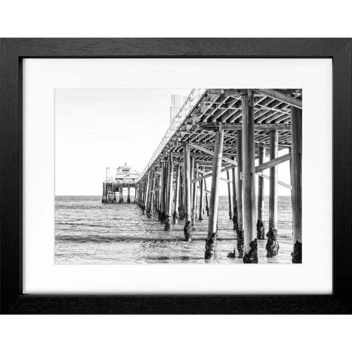 Poster Kalifornien Malibu Beach ’Pier’ K91 - Schwarz