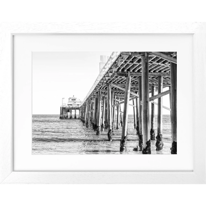 Poster Kalifornien Malibu Beach ’Pier’ K91 - Weiss 3cm
