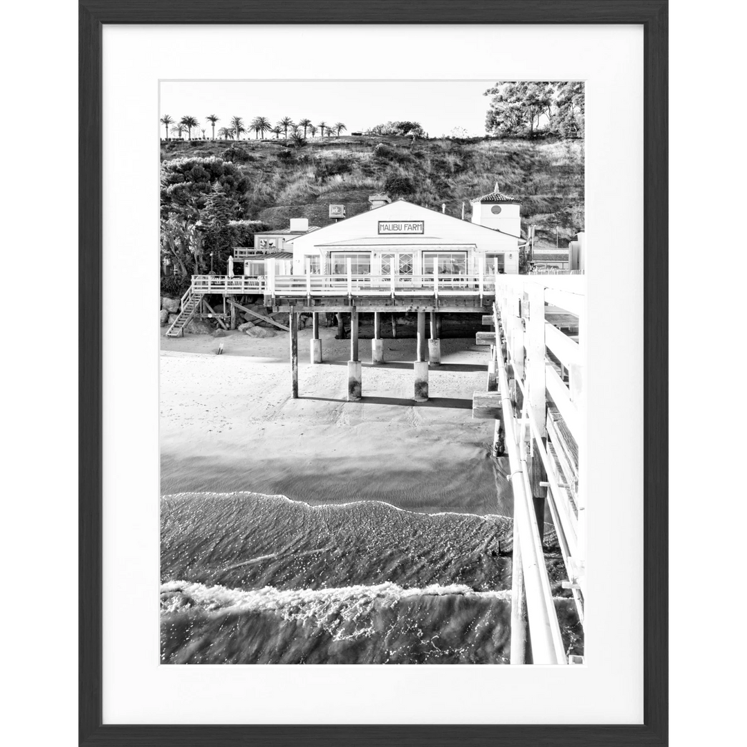 Poster Kalifornien Malibu Beach ’Pier’ K95 - Schwarz