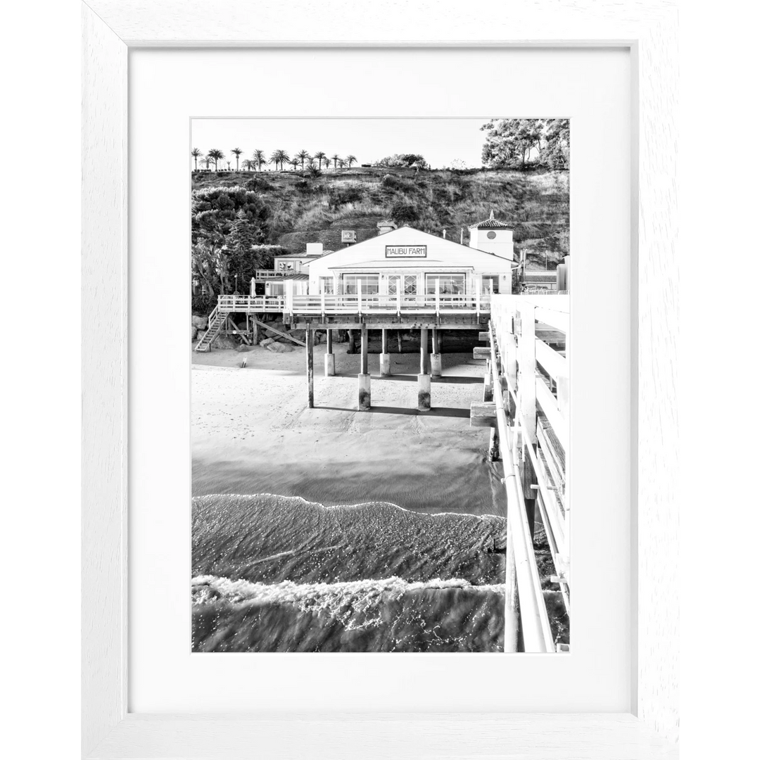 Poster Kalifornien Malibu Beach ’Pier’ K95 - Weiss 3cm
