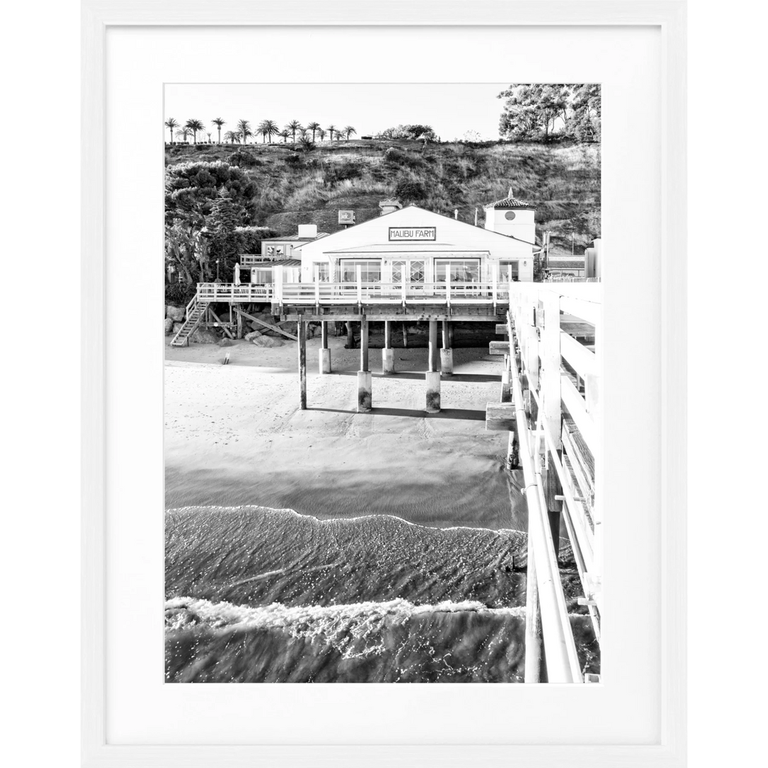 Poster Kalifornien Malibu Beach ’Pier’ K95 - Weiss