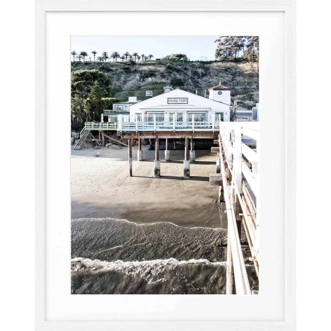 Poster Kalifornien Malibu Beach ’Pier’ K95 - Weiss