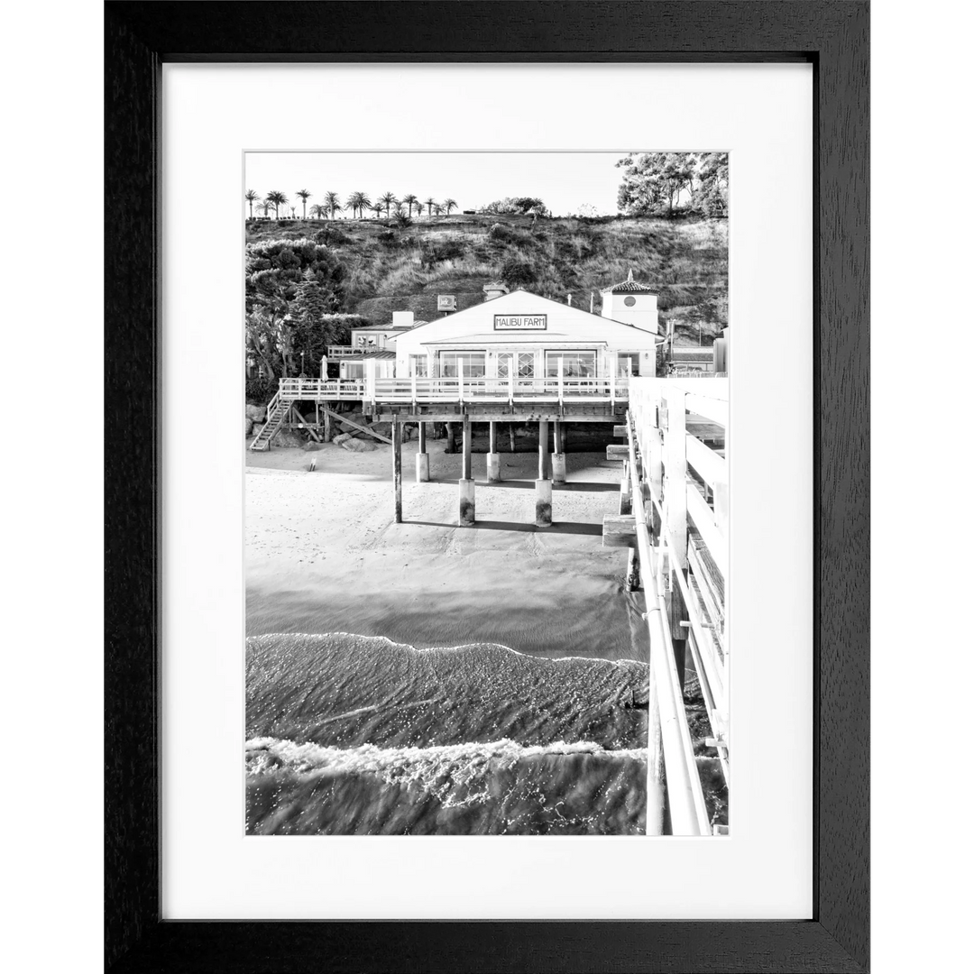 Poster Kalifornien Malibu Beach ’Pier’ K95 - Schwarz