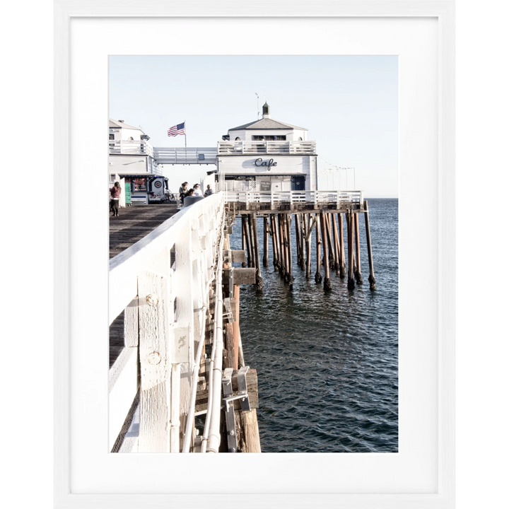 Poster Kalifornien Malibu Beach ’Pier’ K96 - Weiss