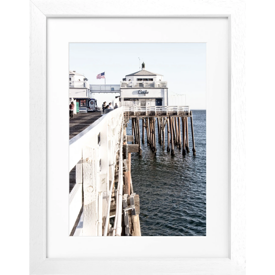 Poster Kalifornien Malibu Beach ’Pier’ K96 - Weiss 3cm