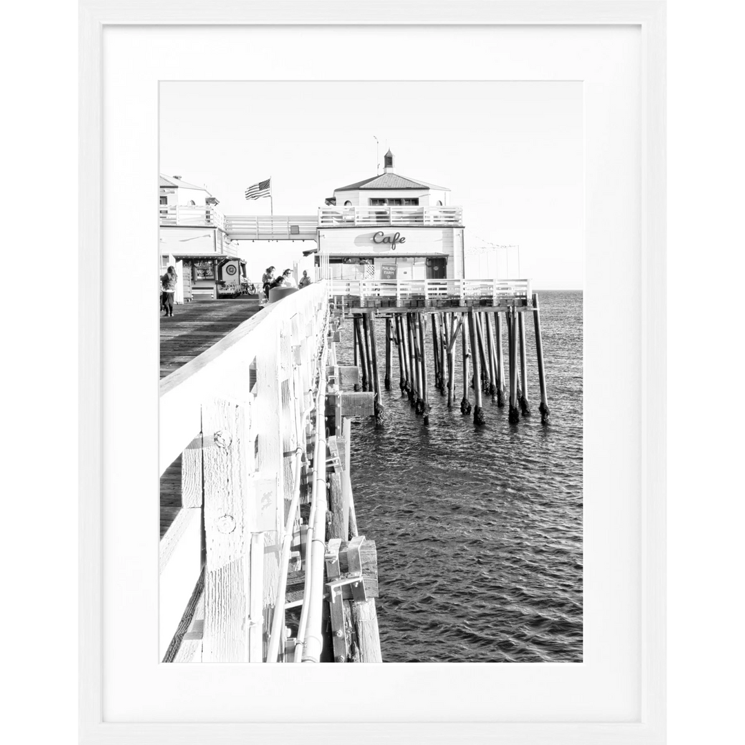 Poster Kalifornien Malibu Beach ’Pier’ K96 - Weiss