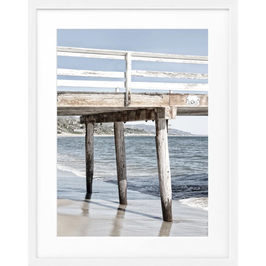 Poster Kalifornien Malibu ’Pier’ K68 - Weiss 1.5cm / S