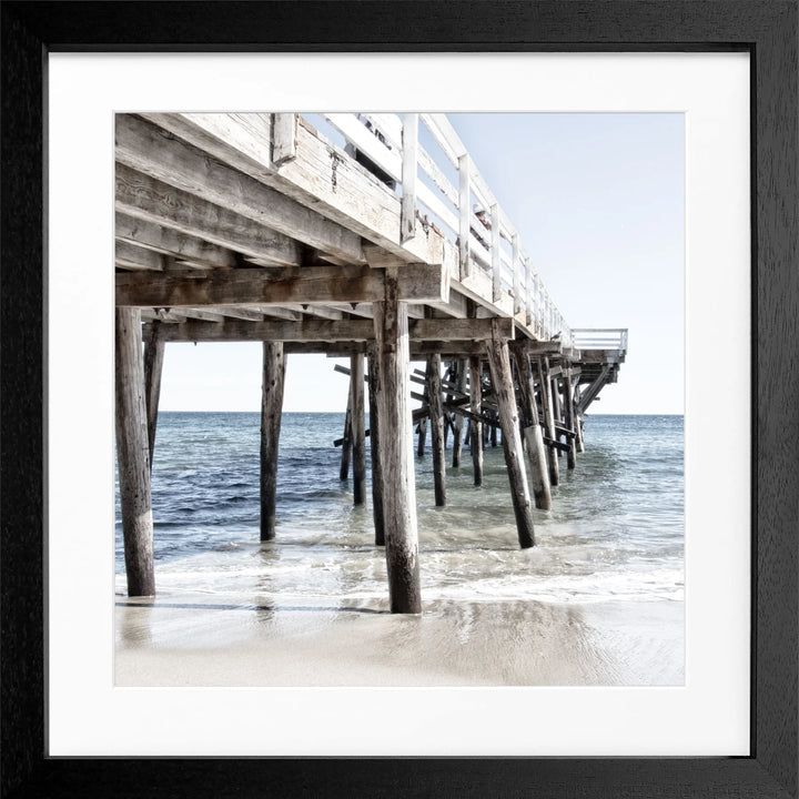 Poster Kalifornien Malibu ’Pier’ K69Q - Schwarz 3cm