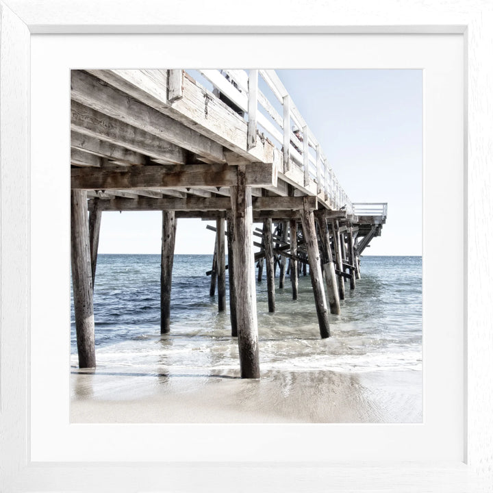 Poster Kalifornien Malibu ’Pier’ K69Q - Weiss 3cm