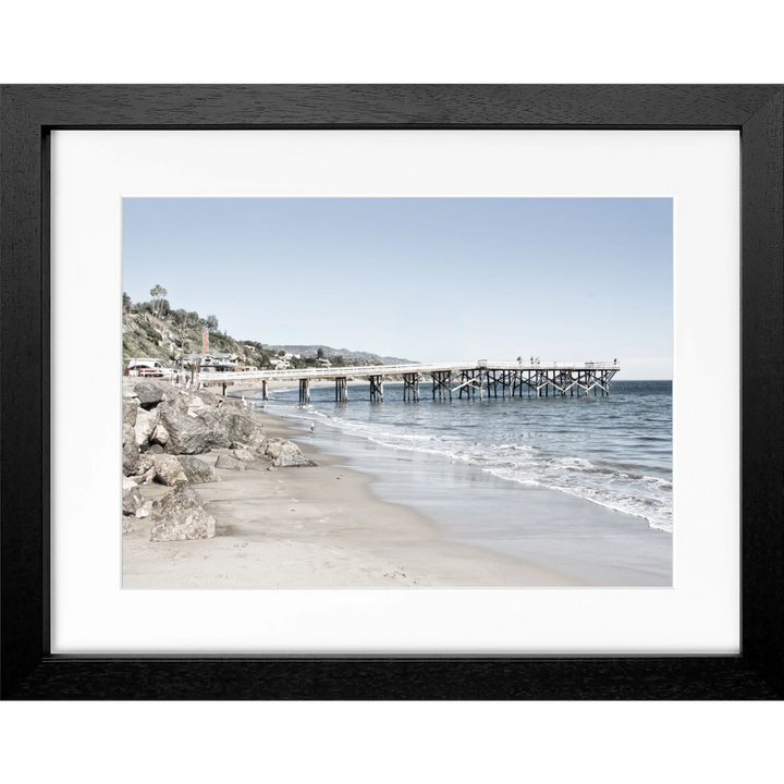 Poster Kalifornien Malibu ’Pier’ K71 - Schwarz 3cm