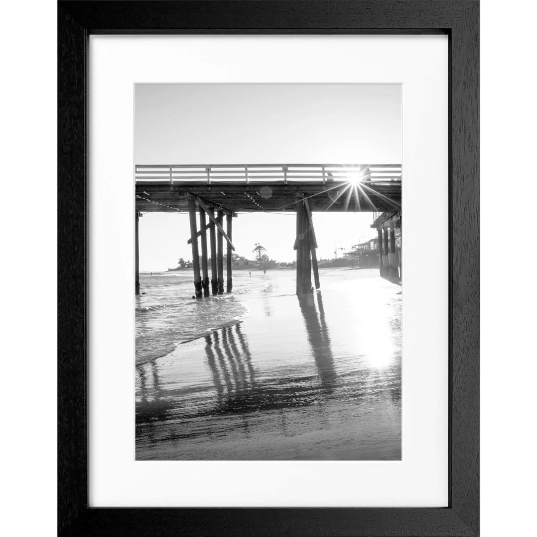Poster Kalifornien Malibu ’Pier’ K92 - Schwarz 3cm