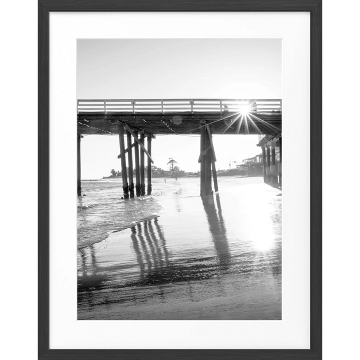 Poster Kalifornien Malibu ’Pier’ K92 - Schwarz matt