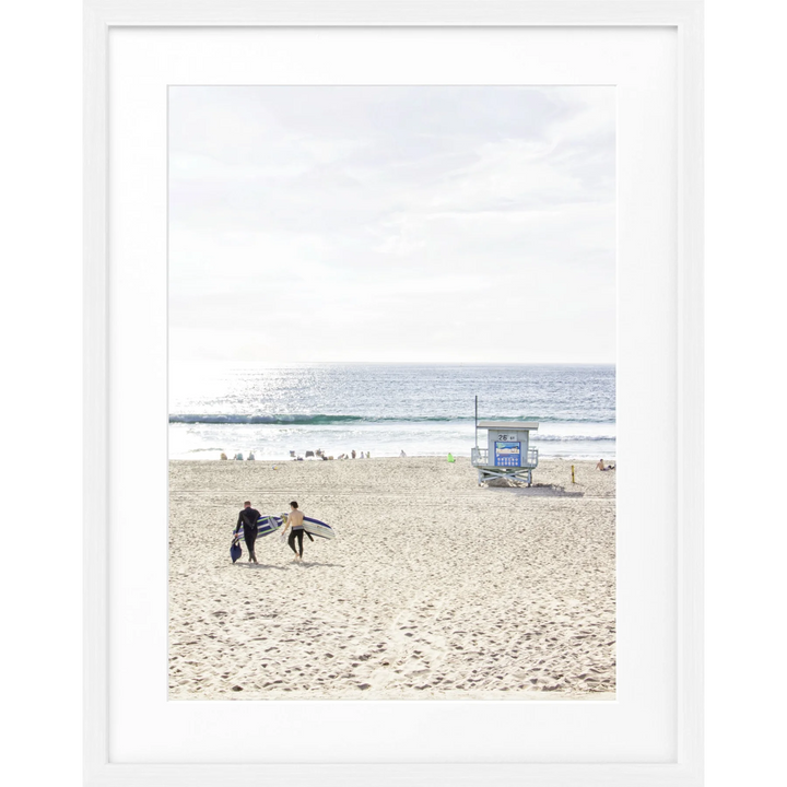 Poster Kalifornien Manhattan Beach K183 - Weiss 1.5cm