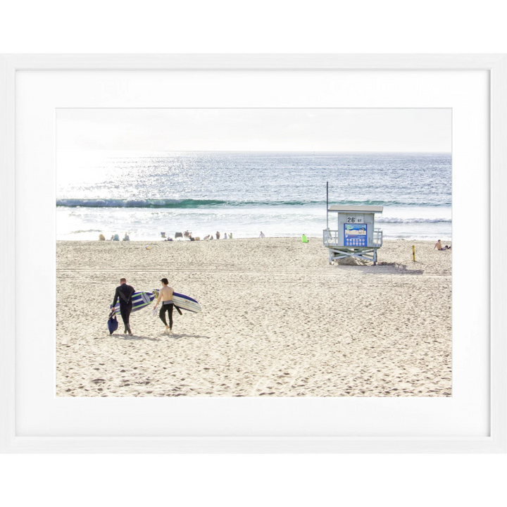 Poster Kalifornien Manhattan Beach K184 - Weiss 1.5cm