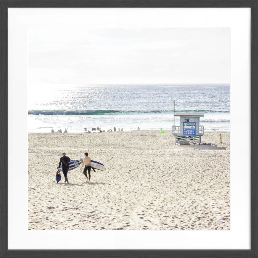 Poster Kalifornien Manhattan Beach K184Q - Schwarz matt
