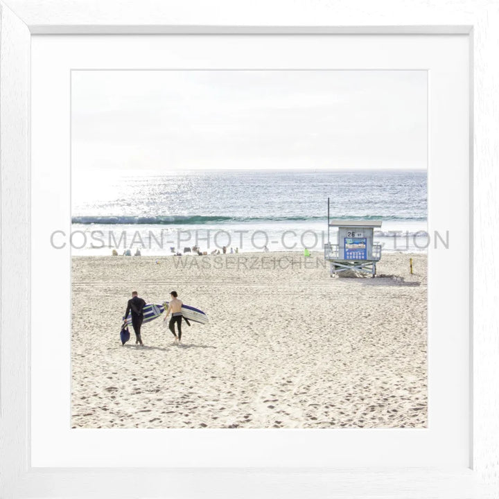 Poster Kalifornien Manhattan Beach K184Q - Weiss 3cm