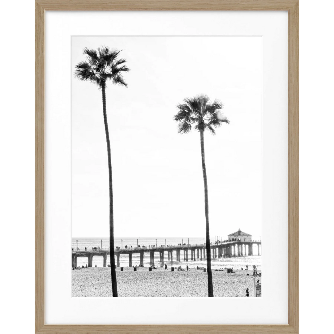 Poster Kalifornien Manhattan Beach K186 - Eiche Furnier
