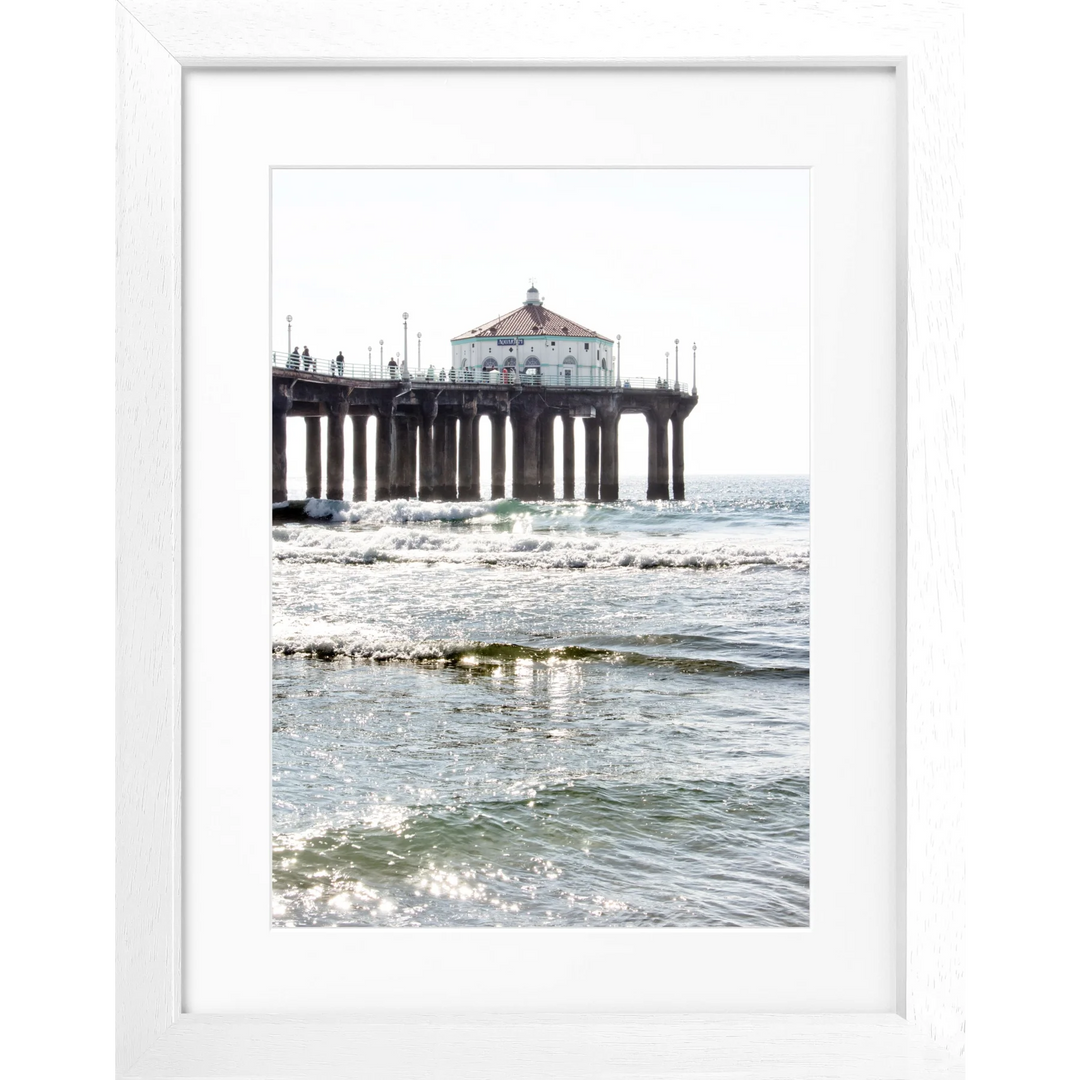 Poster Kalifornien Manhattan Beach ’Pier’ K189 - Weiss