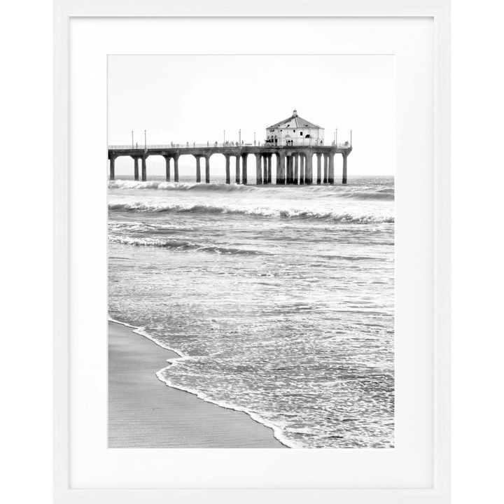 Poster Kalifornien Manhattan Beach ’Pier’ K190 - Weiss