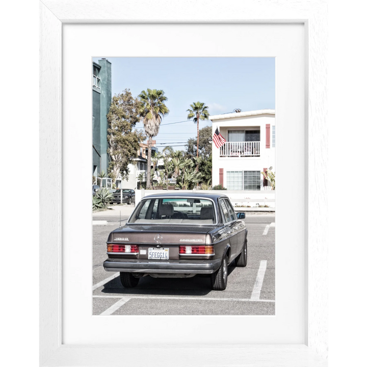 Poster Kalifornien ’Mercedes Classic’ K120 - Weiss 3cm