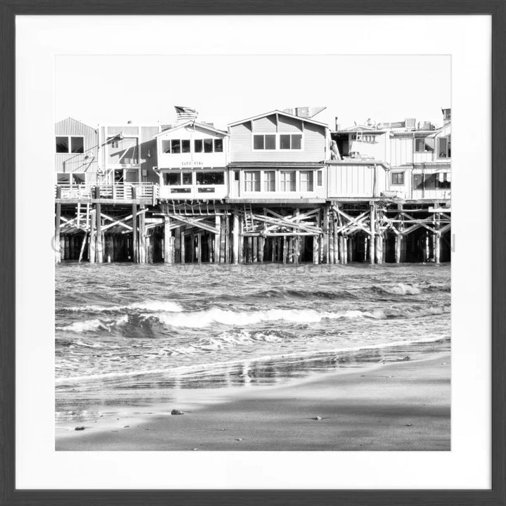 Poster Kalifornien ’Pier Monterey’ K01Q - Schwarz matt