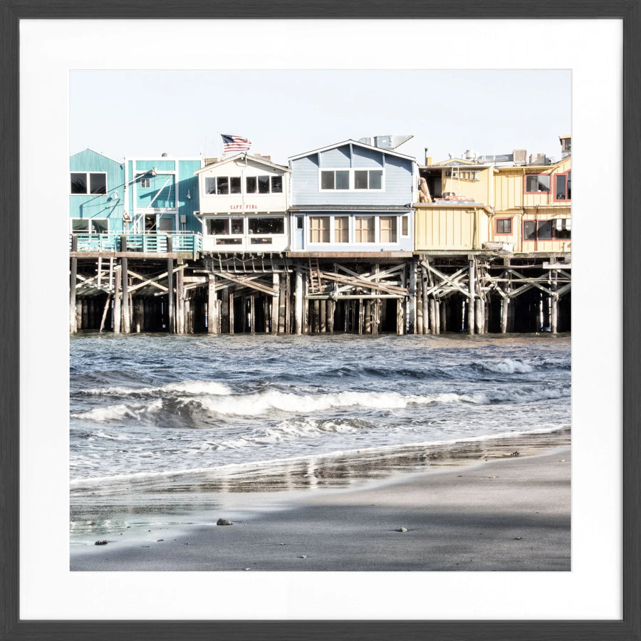 Poster Kalifornien ’Pier Monterey’ K01Q - Schwarz matt
