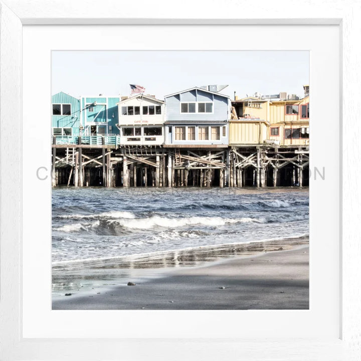 Poster Kalifornien ’Pier Monterey’ K01Q - Weiss 3cm