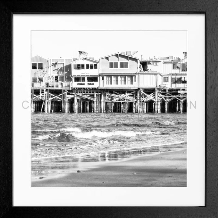 Poster Kalifornien ’Pier Monterey’ K01Q - Schwarz 3cm
