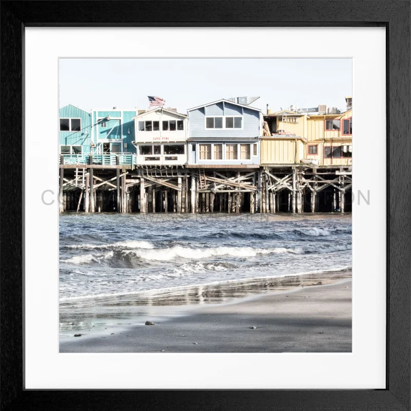 Poster Kalifornien ’Pier Monterey’ K01Q - Schwarz 3cm