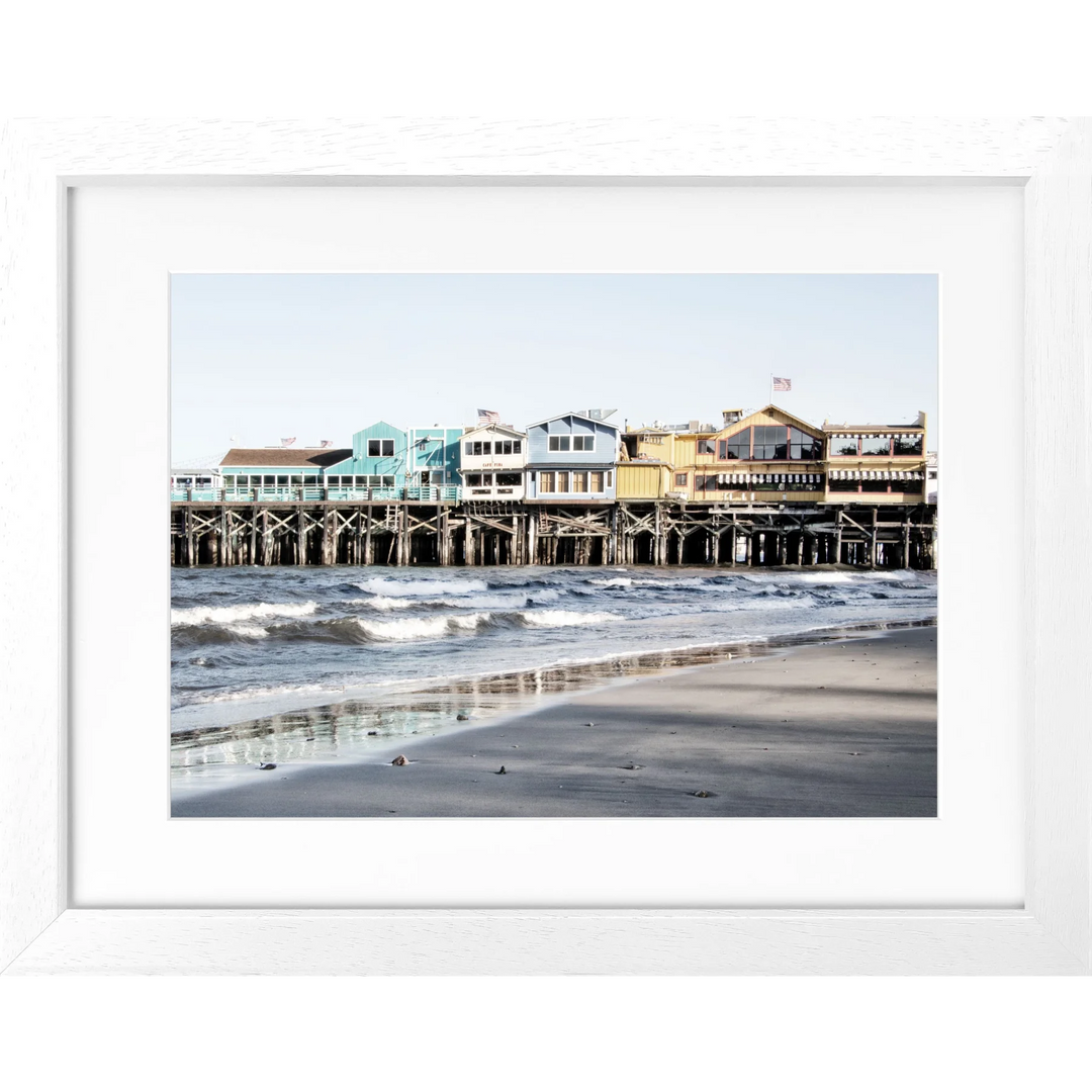 Poster Kalifornien ’Pier Monterey’ K02 - Weiss 3cm