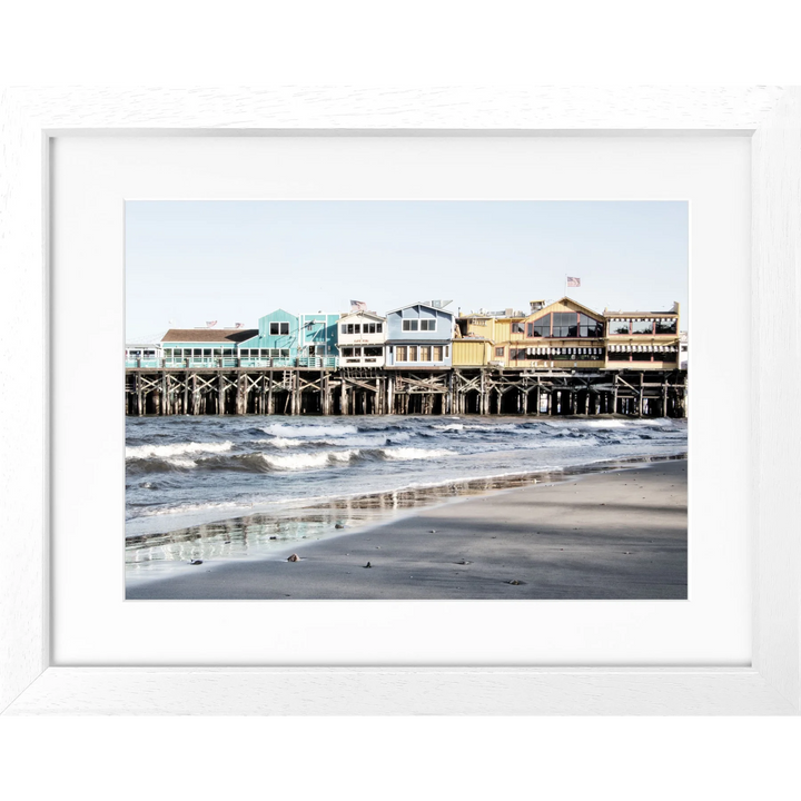 Poster Kalifornien ’Pier Monterey’ K02 - Weiss 3cm
