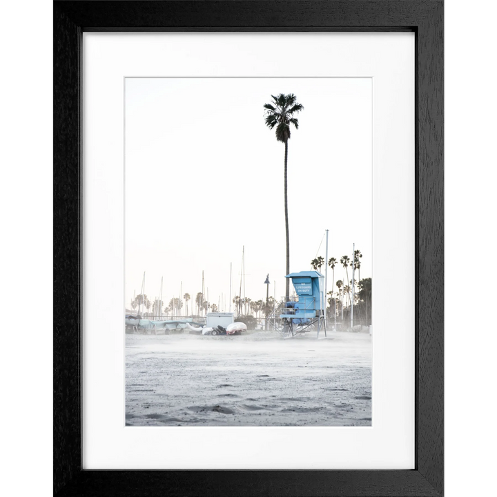 Poster Kalifornien Santa Barbara ’Beach’ K22 - Schwarz