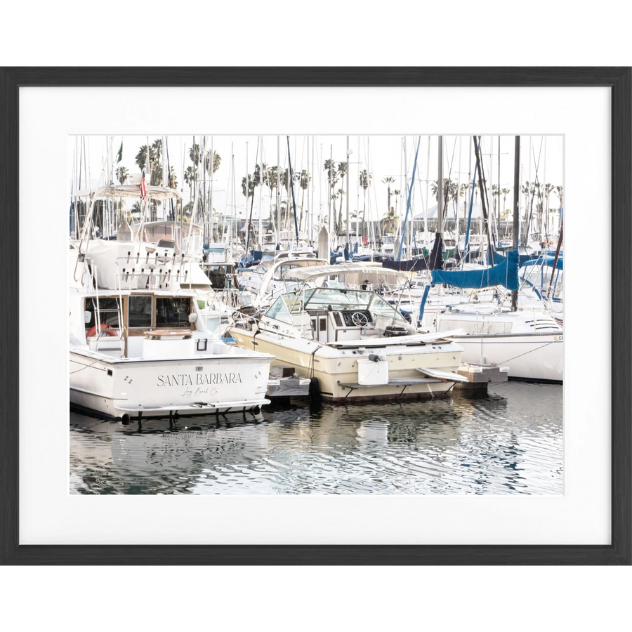 Poster Kalifornien Santa Barbara ’Boat’ K175 - Schwarz