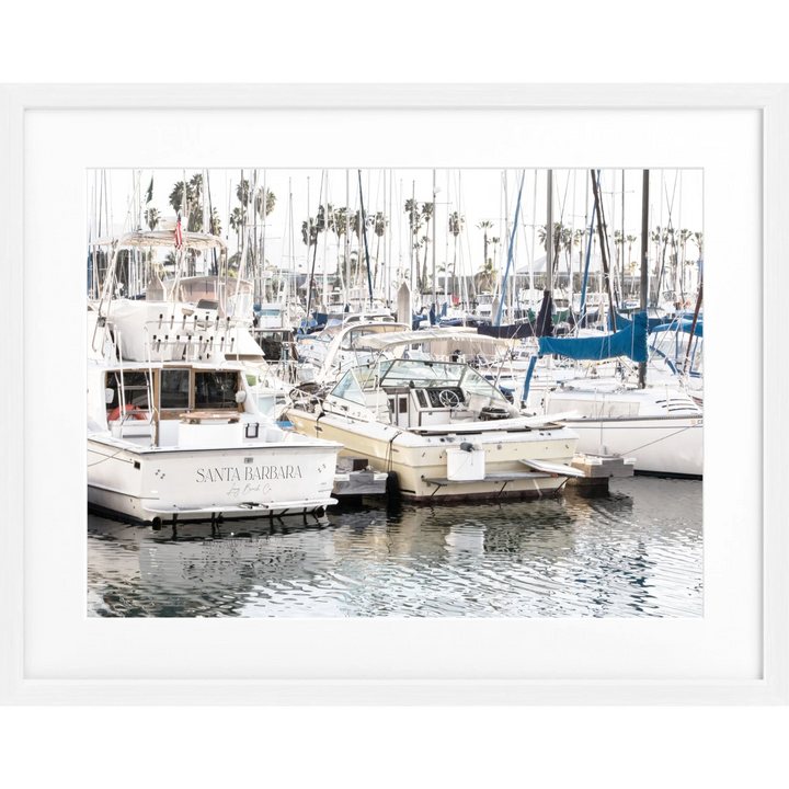 Poster Kalifornien Santa Barbara ’Boat’ K175 - Weiss