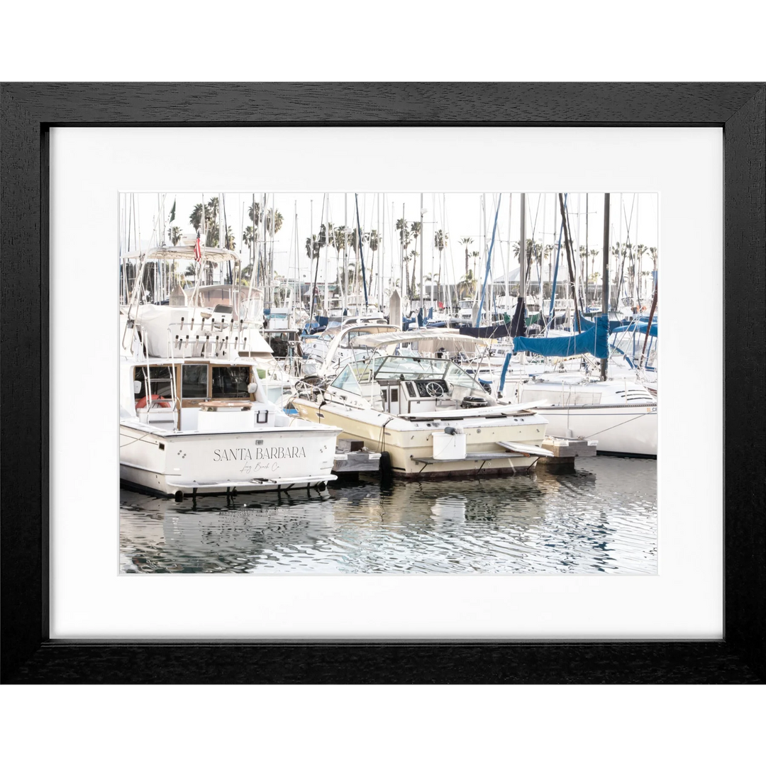 Poster Kalifornien Santa Barbara ’Boat’ K175 - Schwarz
