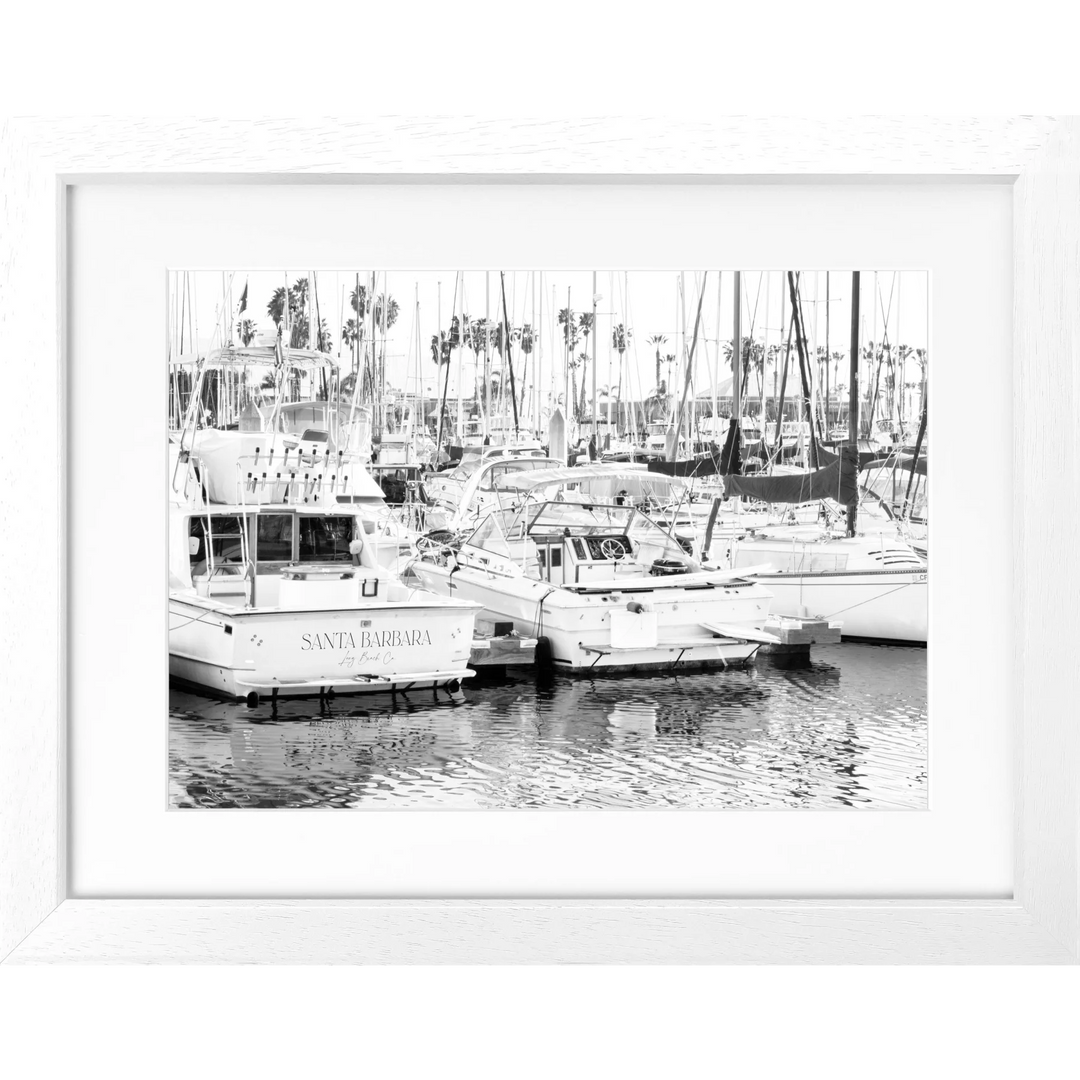 Poster Kalifornien Santa Barbara ’Boat’ K175 - Weiss