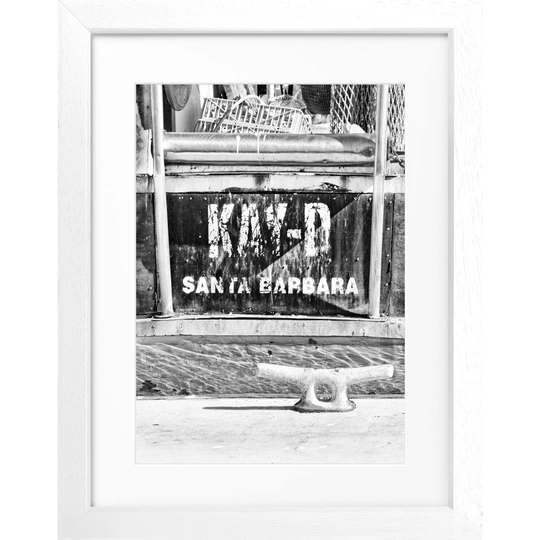 Poster Kalifornien Santa Barbara ’Boat’ K50 - Weiss 3cm