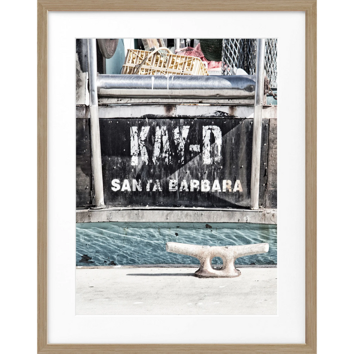Poster Kalifornien Santa Barbara ’Boat’ K50 - Eiche