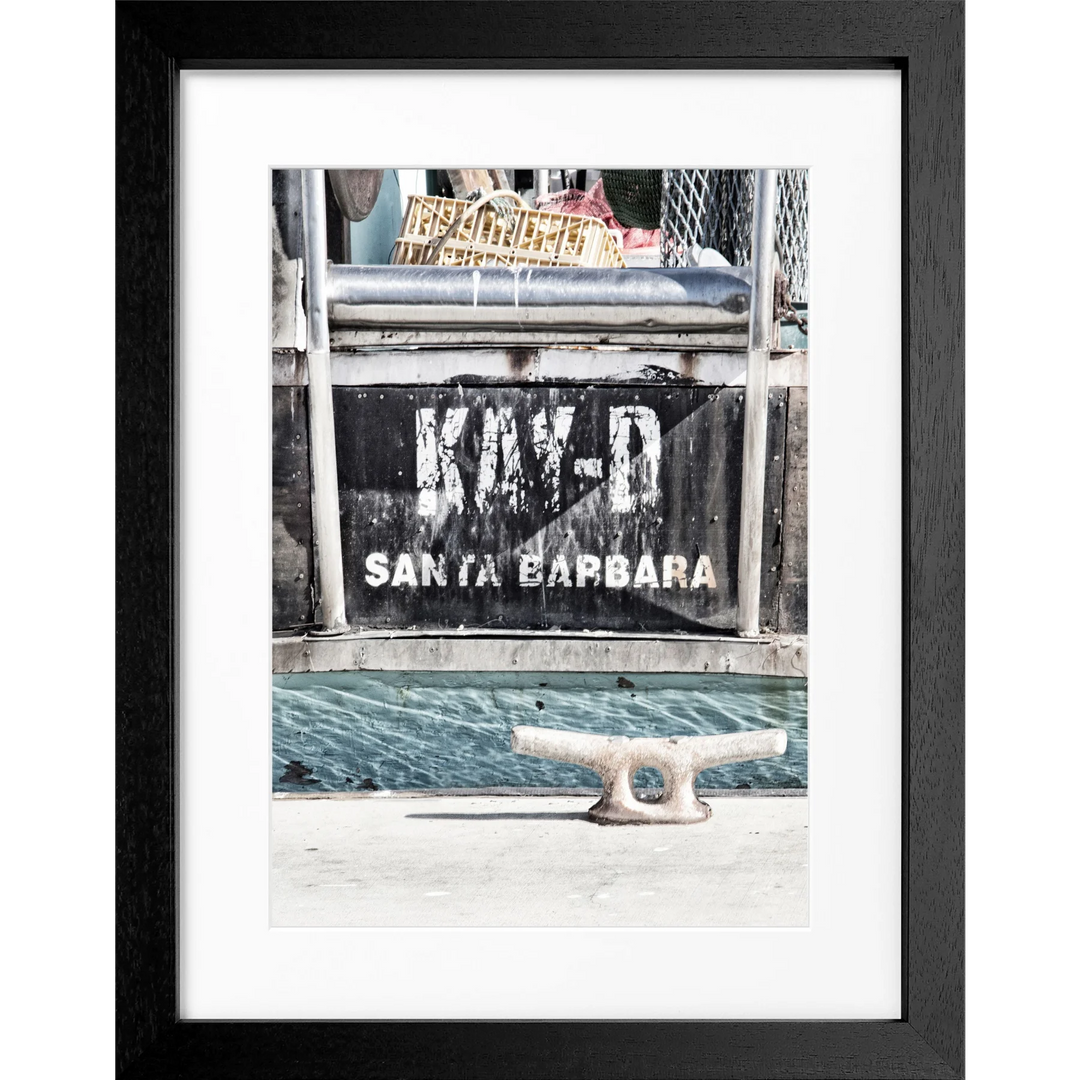 Poster Kalifornien Santa Barbara ’Boat’ K50 - Schwarz