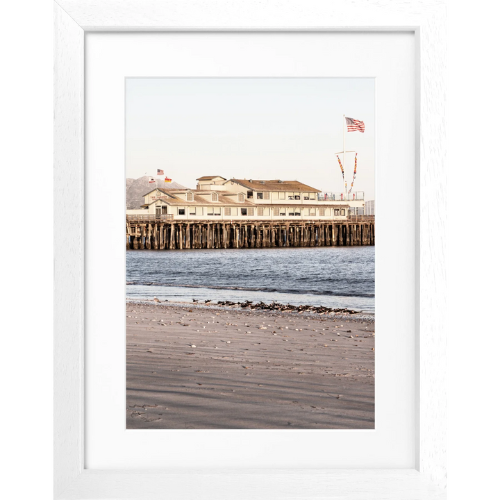 Poster Kalifornien Santa Barbara ’Pier’ K19 - Weiss 3cm