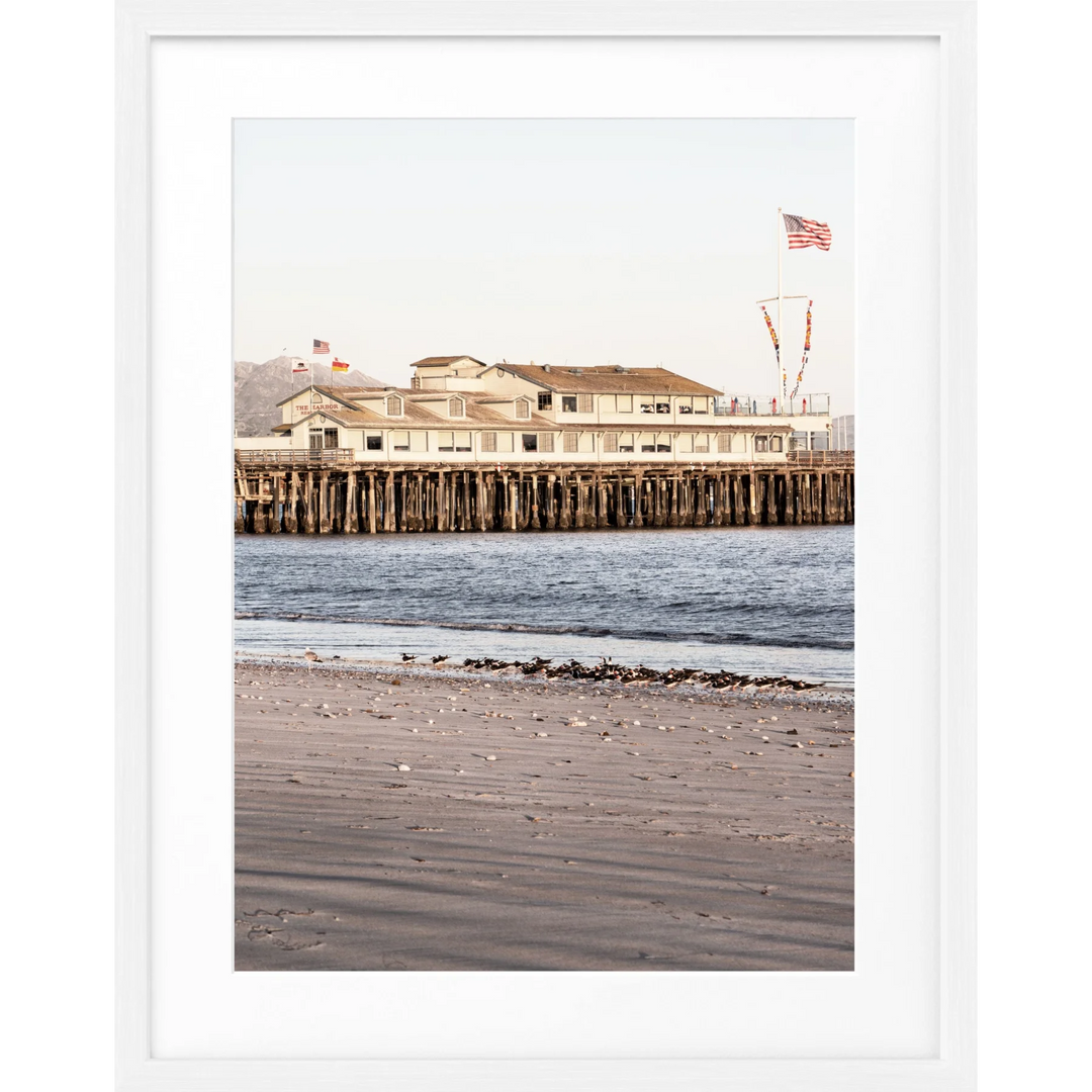 Poster Kalifornien Santa Barbara ’Pier’ K19 - Weiss