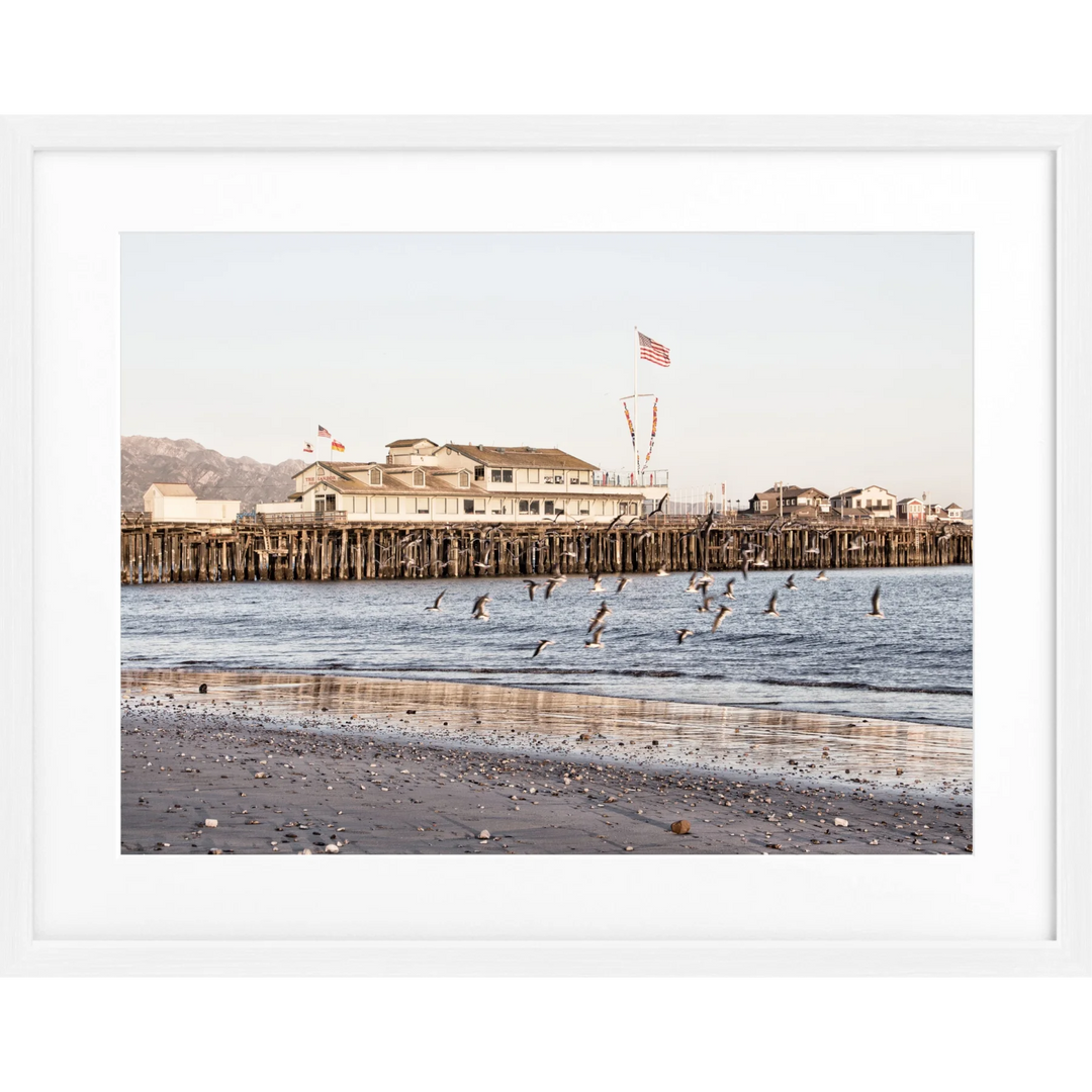 Poster Kalifornien Santa Barbara ’Pier’ K20 - Weiss