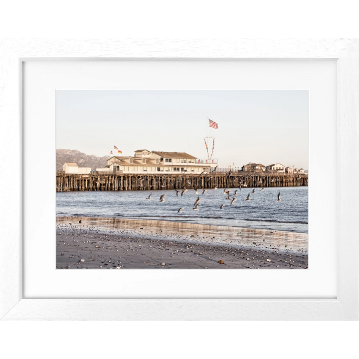 Poster Kalifornien Santa Barbara ’Pier’ K20 - Weiss 3cm