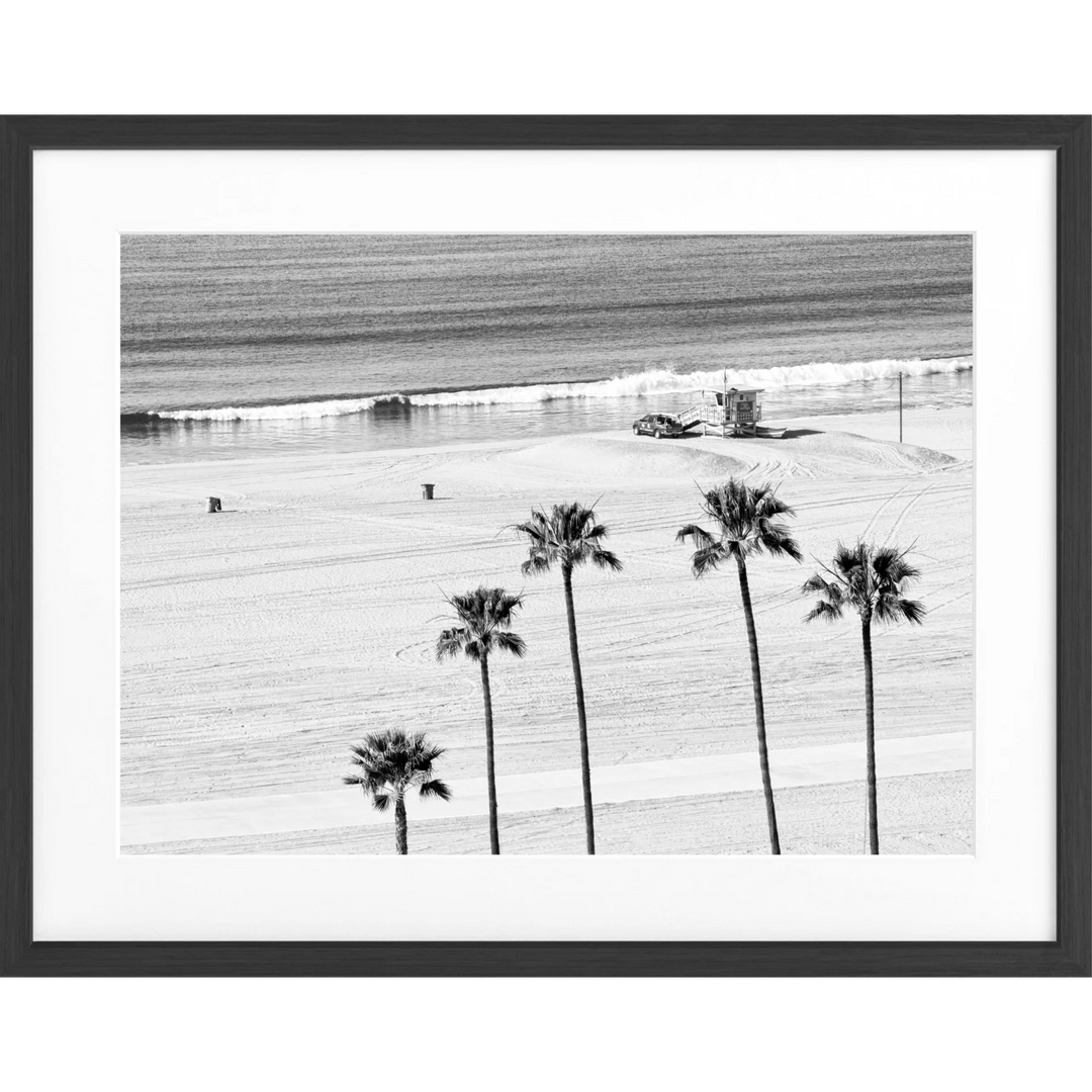 Poster Kalifornien Santa Monica ’Beach’ K100 - Schwarz