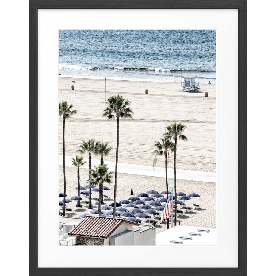 Poster Kalifornien Santa Monica ’Beach’ K134 - Schwarz