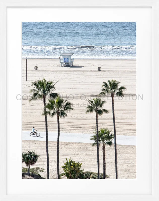 Poster Kalifornien Santa Monica ’Beach’ K135 - Weiss