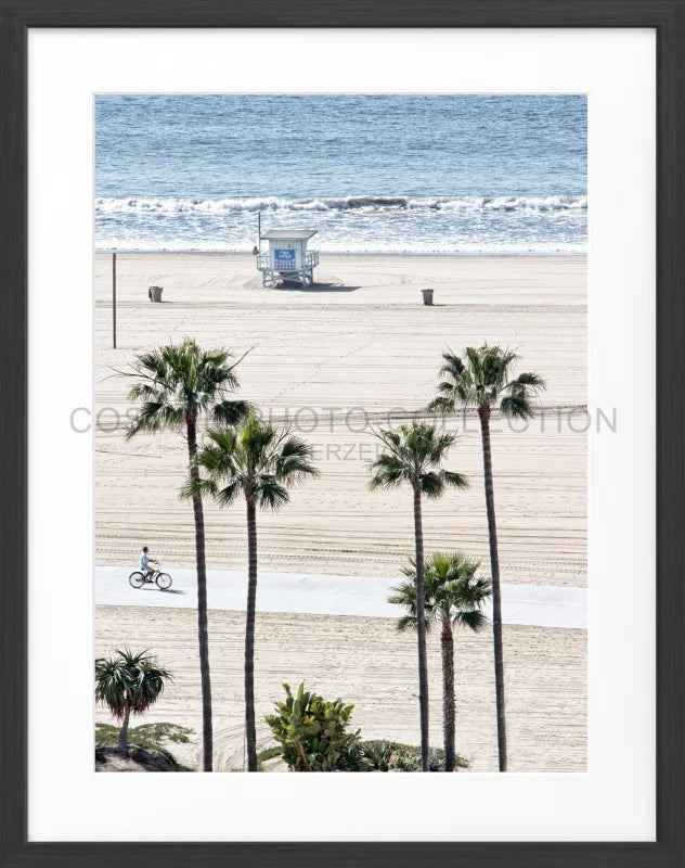 Poster Kalifornien Santa Monica ’Beach’ K135 - Schwarz