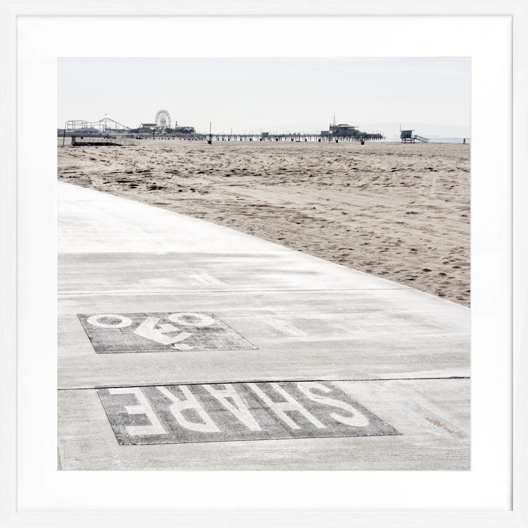 Poster Kalifornien Santa Monica ’Beach’ K98Q - Weiss