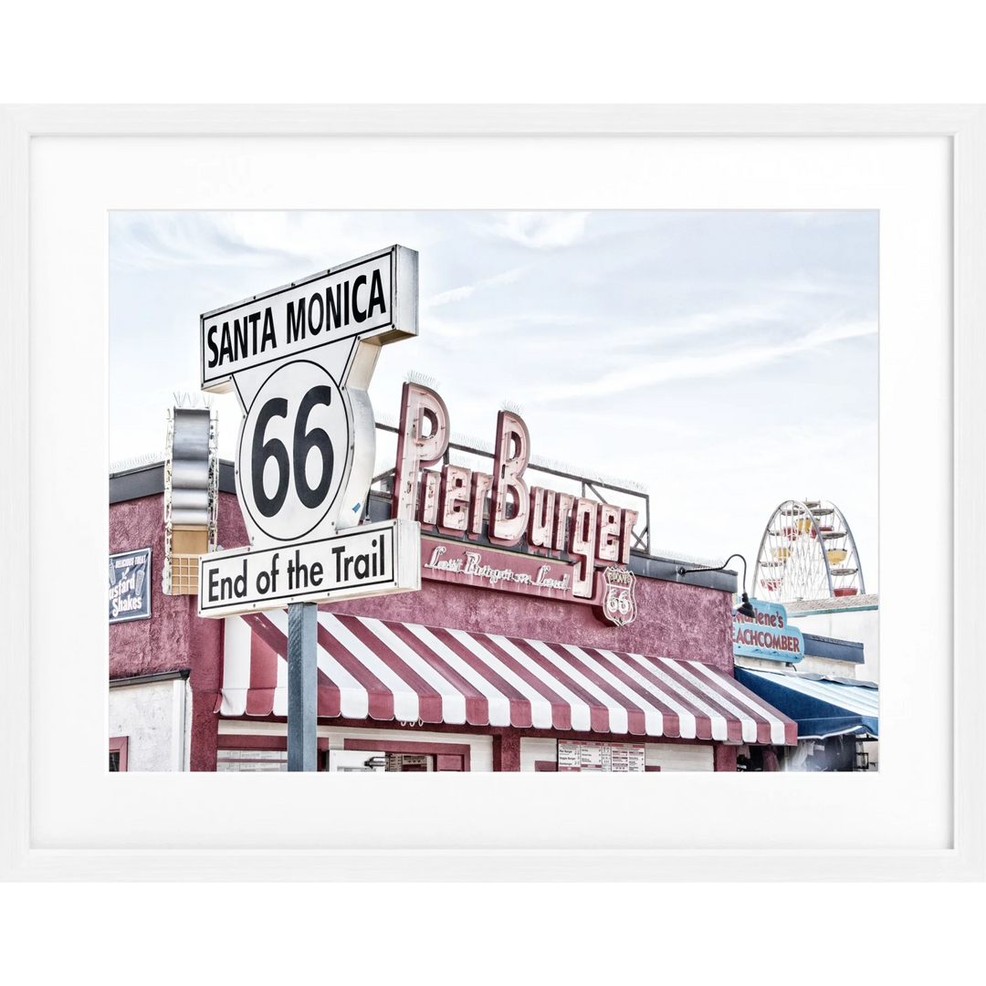 Poster Kalifornien Santa Monica ’Pier’ K104 - Weiss